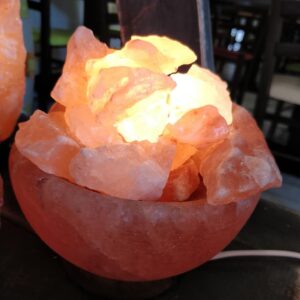 Lampe en sel d'Himalaya "Chaudron"