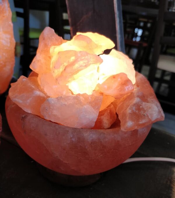 Lampe en sel d'Himalaya "Chaudron"