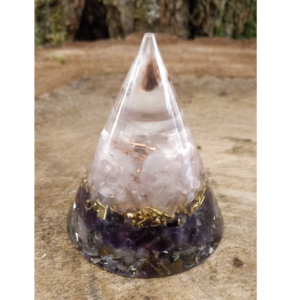 Orgonite Cristal de Roche - Améthyste - Quartz Rose 55x65
