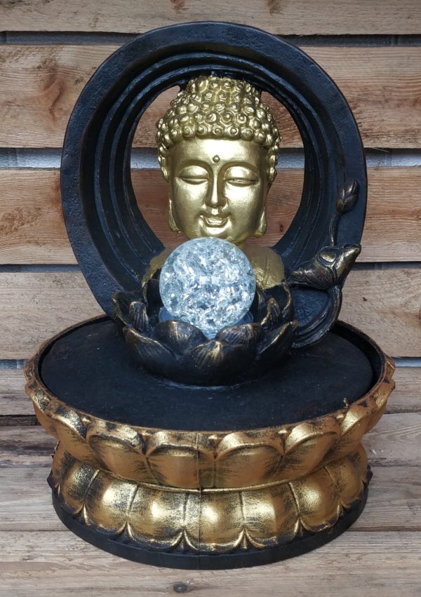 Fontaine Tête de Bouddha Fleur de Lotus